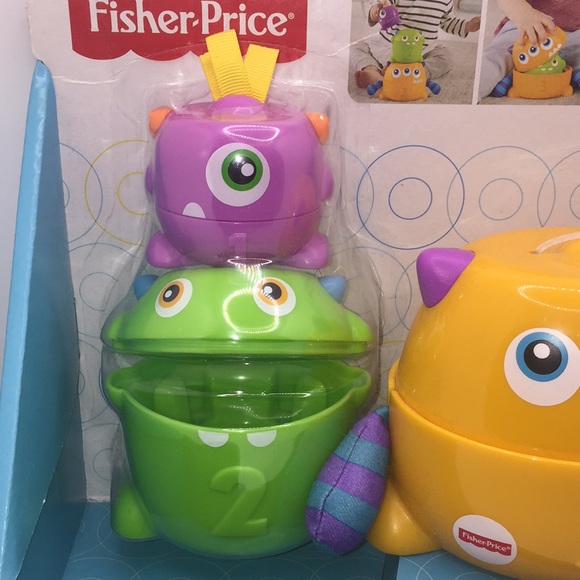 Fisher-Price Stack & Nest Monsters Infant to Toddler Toy - Picture 3 of 11